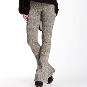 Free People Brockade Glitter Swear Flare Pants